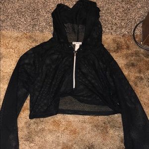 Mesh long sleeve top